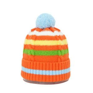 Contrasting Cable Knit with Pompom Beanie Custom Logo Acceptable