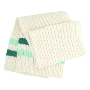 Basic Green Stripe Knit Scarf